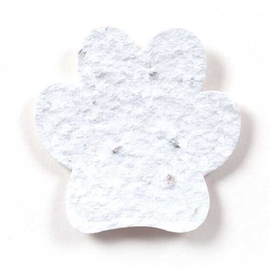 seed paper paw print