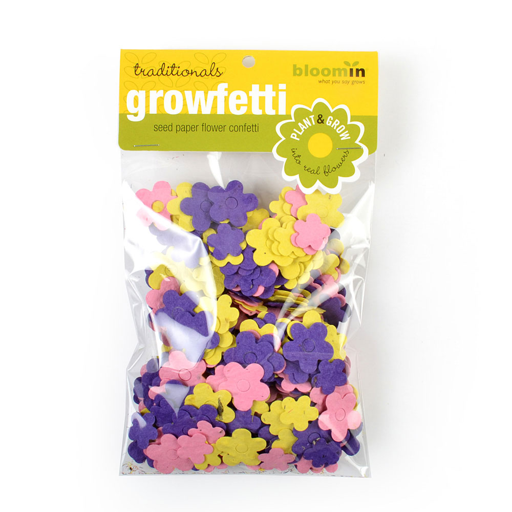 traditional colors seed paper growfetti