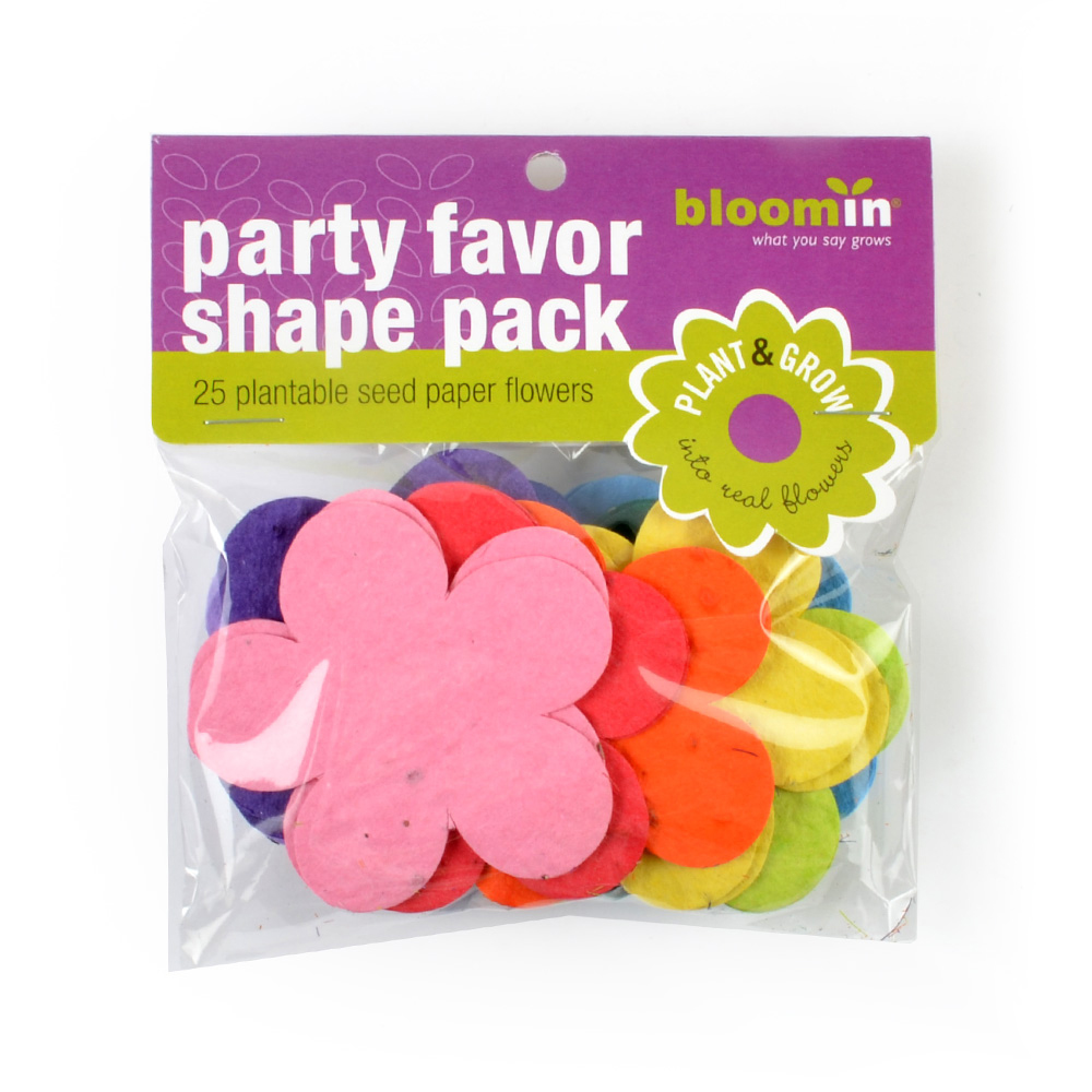 flower seed paper shape pack