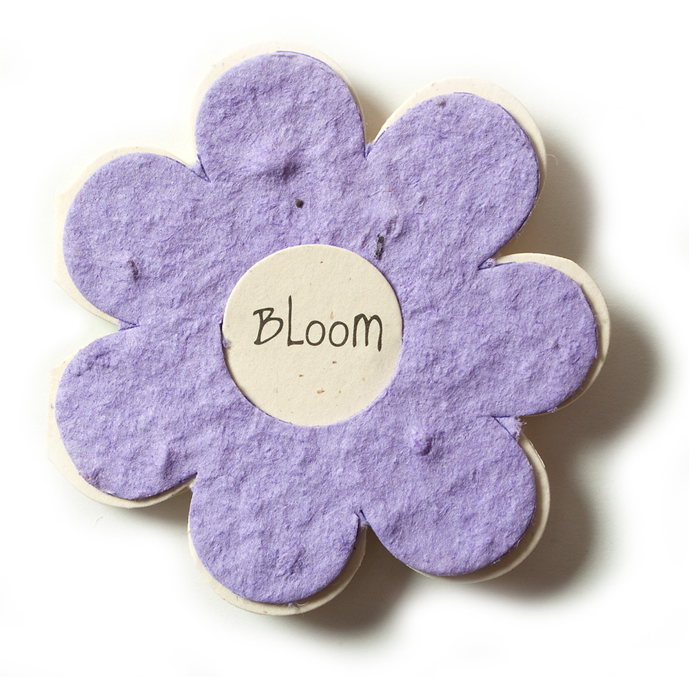 flower shaped enclosure card